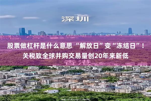 股票做杠杆是什么意思 “解放日”变“冻结日”！关税致全球并购交易量创20年来新低