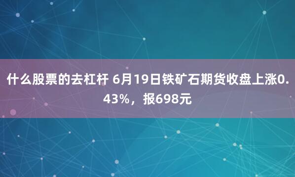 什么股票的去杠杆 6月19日铁矿石期货收盘上涨0.43%，报698元