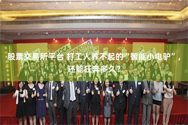 股票交易所平台 打工人养不起的“智能小电驴”，还能狂奔多久？