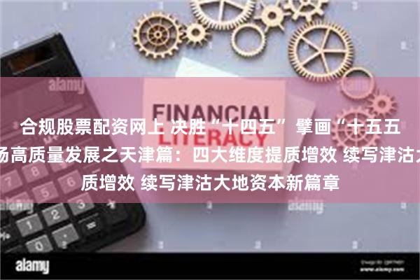 合规股票配资网上 决胜“十四五” 擘画“十五五”·地方资本市场高质量发展之天津篇：四大维度提质增效 续写津沽大地资本新篇章